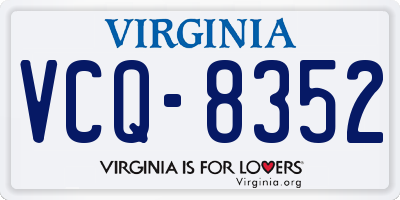 VA license plate VCQ8352