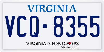 VA license plate VCQ8355