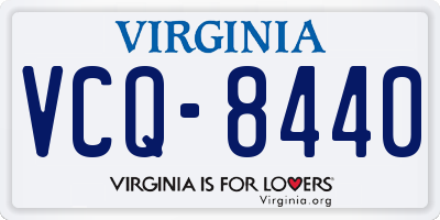 VA license plate VCQ8440