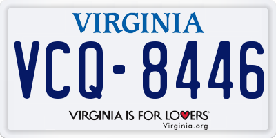 VA license plate VCQ8446