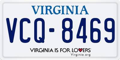 VA license plate VCQ8469
