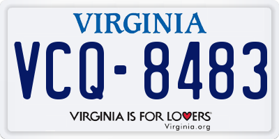VA license plate VCQ8483