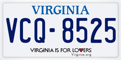 VA license plate VCQ8525
