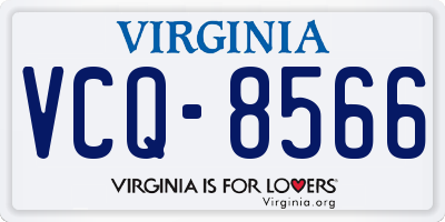 VA license plate VCQ8566