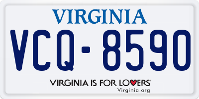VA license plate VCQ8590