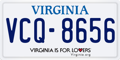 VA license plate VCQ8656
