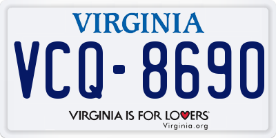 VA license plate VCQ8690