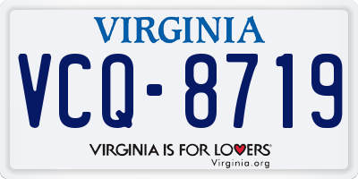 VA license plate VCQ8719