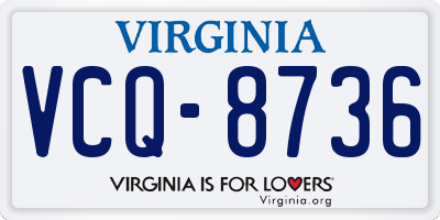 VA license plate VCQ8736