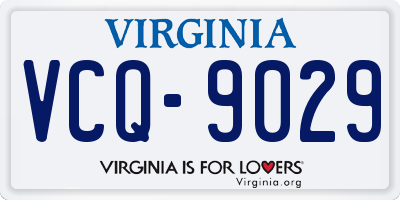 VA license plate VCQ9029