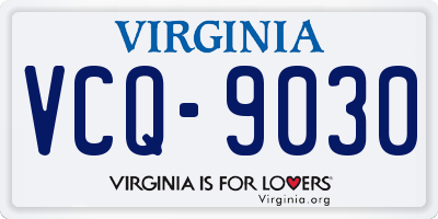 VA license plate VCQ9030