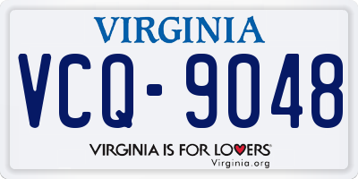 VA license plate VCQ9048