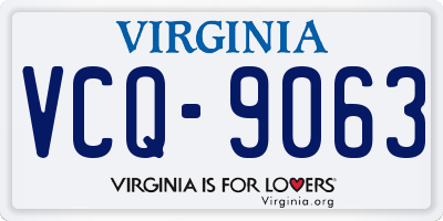 VA license plate VCQ9063
