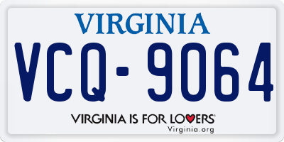 VA license plate VCQ9064