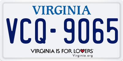 VA license plate VCQ9065