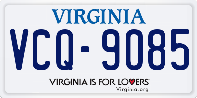 VA license plate VCQ9085