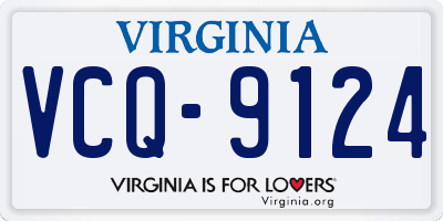 VA license plate VCQ9124