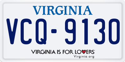 VA license plate VCQ9130