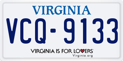 VA license plate VCQ9133