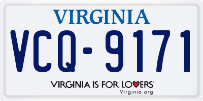 VA license plate VCQ9171