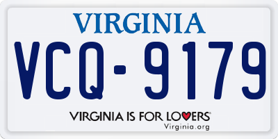 VA license plate VCQ9179