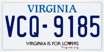 VA license plate VCQ9185