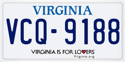 VA license plate VCQ9188