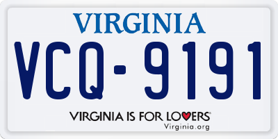 VA license plate VCQ9191