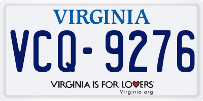 VA license plate VCQ9276