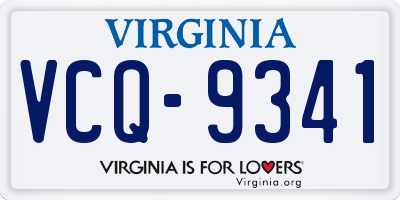 VA license plate VCQ9341