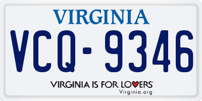 VA license plate VCQ9346