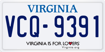 VA license plate VCQ9391