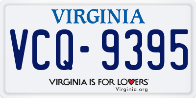 VA license plate VCQ9395