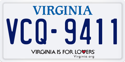 VA license plate VCQ9411
