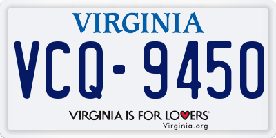VA license plate VCQ9450