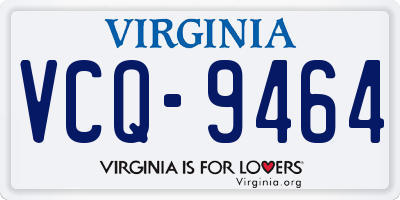 VA license plate VCQ9464