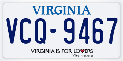 VA license plate VCQ9467