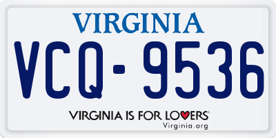 VA license plate VCQ9536