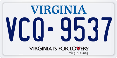 VA license plate VCQ9537