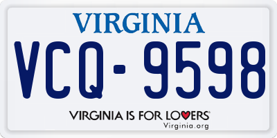 VA license plate VCQ9598