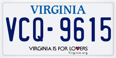 VA license plate VCQ9615