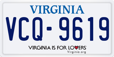 VA license plate VCQ9619