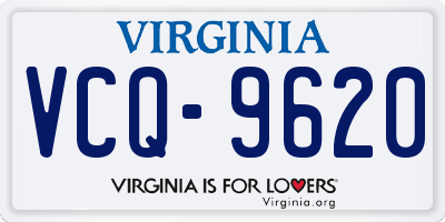 VA license plate VCQ9620