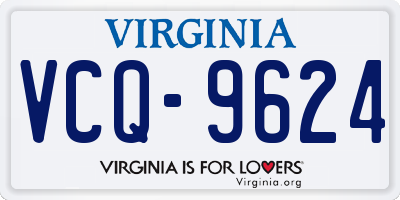 VA license plate VCQ9624