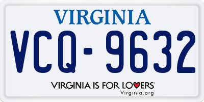 VA license plate VCQ9632