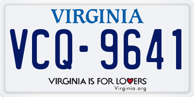VA license plate VCQ9641