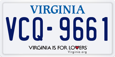 VA license plate VCQ9661