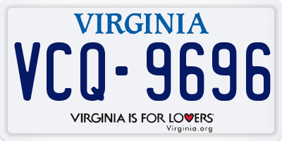 VA license plate VCQ9696