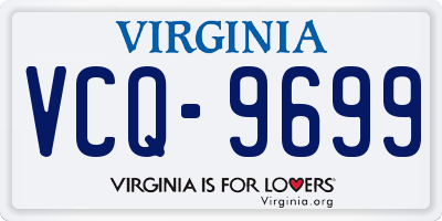 VA license plate VCQ9699