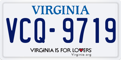 VA license plate VCQ9719